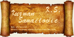 Kuzman Samailović vizit kartica